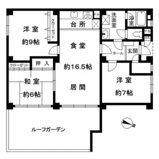 進和苦楽園アーバンライフB棟【6階】の間取り