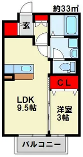 グレイストレビナ赤坂【1階】の間取り