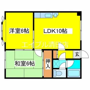 オーシャンビレッジ真栄【102号室】の間取り
