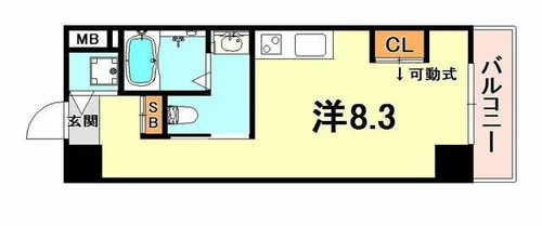VISTA GRANDE 東灘【3階】の間取り