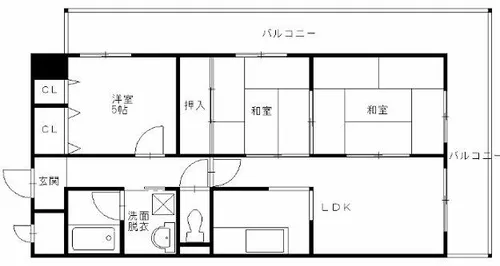 タウンコート咲久良【1階】の間取り