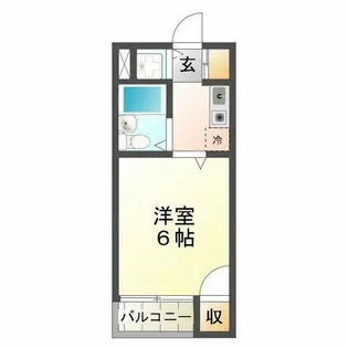 五色山ハイツ【3階】の間取り