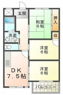 アルテメゾン弐番館【1階】の間取り