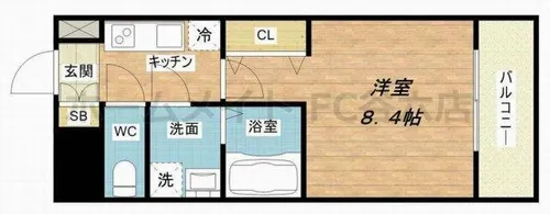 プレサンス梅田【3階】の間取り