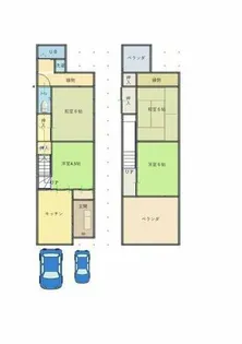 大阪府大阪市平野区西脇2丁目【一戸建】の間取り