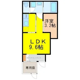 RISE吹上【102号室】の間取り