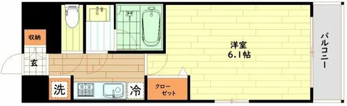 オルフェア北梅田【8階】の間取り