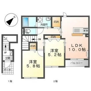 フェリシアス【2階】の間取り