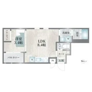 Cherim志賀本通brise【1階】の間取り