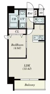 Alivis北梅田【4階】の間取り