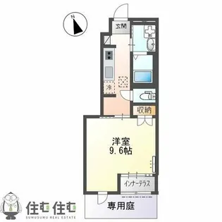 カメリア天王【101号室】の間取り