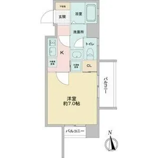 リエス鶴舞WEST TOWER【6階】の間取り