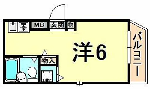 ロイヤルメゾン西宮北口8【3階】の間取り