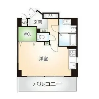 第17オーシャンビル【7階】の間取り