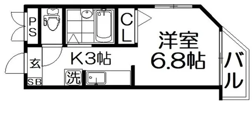 エルロード有馬香里【3階】の間取り