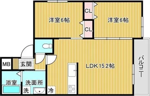 クラリス高鷲【3階】の間取り