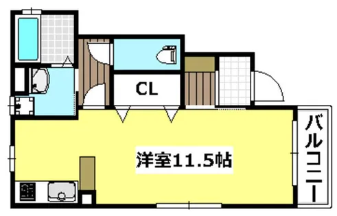 アジャート清流C棟【1階】の間取り