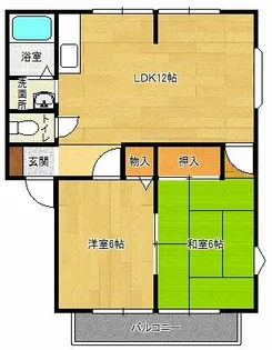 ガーデンハイツ北山Ⅰ【202号室】の間取り