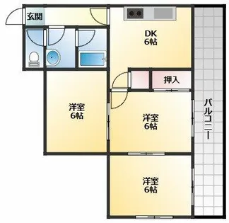 第2岡本ハイツ【2階】の間取り
