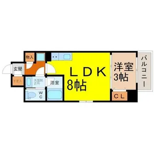 ヴェルデシア名駅南【9階】の間取り