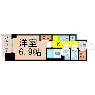 プレサンス東別院駅前II【13階】の間取り