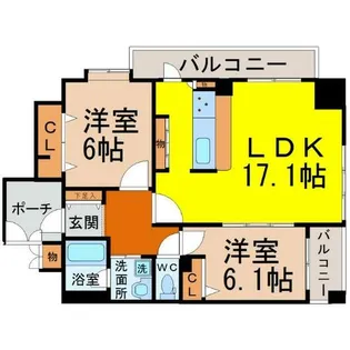 プレサンス栄メディパーク【12階】の間取り