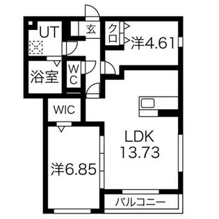 シャルムソレイユⅠ番館【2階】の間取り