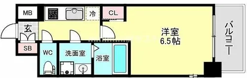 JMFレジデンス海老江【1504号室】の間取り