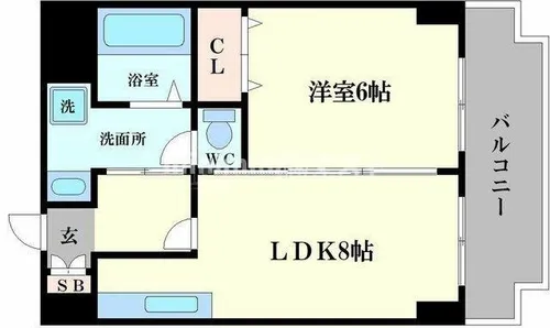エクシード浜口【6階】の間取り
