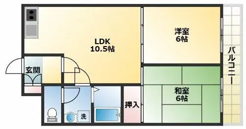 ファースト平野【4階】の間取り
