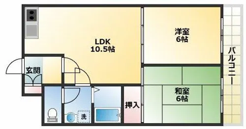 ファースト平野【4階】の間取り