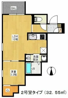 REGALEST長瀬【202号室】の間取り