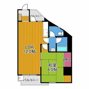 ファミティ弐番館【6階】の間取り