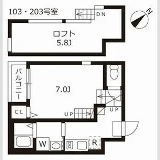 ハーモニーテラス千種【1階】の間取り