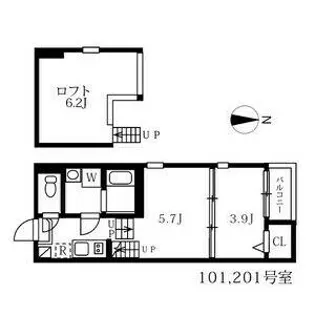 アイワイコート名城公園【1階】の間取り