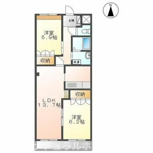 アクベンス【3階】の間取り