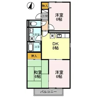 プリシェール西明石 A【2階】の間取り