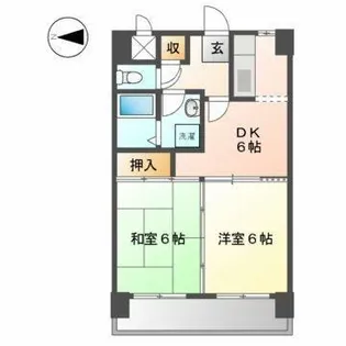 ハイツ山崎【4階】の間取り