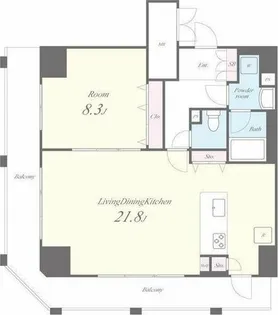 セイワパレス丸の内駅前【13階】の間取り