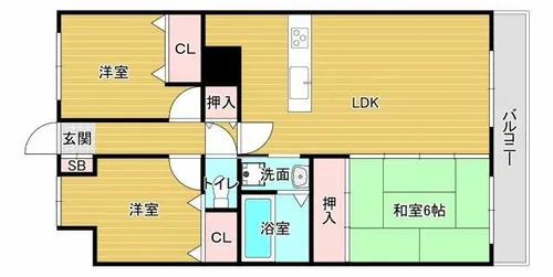 レジデンス赤阪【3階】の間取り