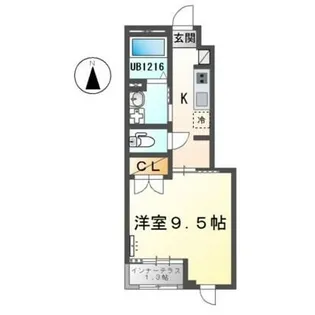 サンライズ 早川【1階】の間取り