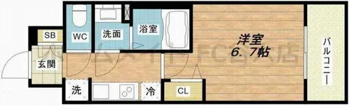 スワンズシティ大阪城コスタ【7階】の間取り