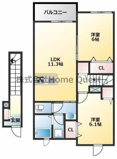 モン・シャ・ノーブル【2階】の間取り