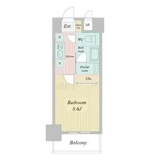 レジディア高岳【2階】の間取り