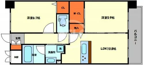 ベリー海老江【8階】の間取り