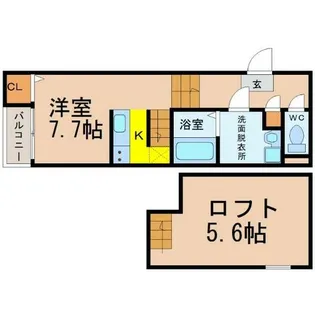 カーサ フェリーチェW【2階】の間取り