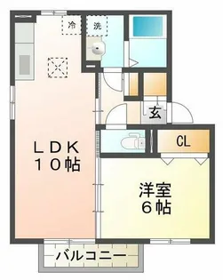 プランドール中道【2階】の間取り
