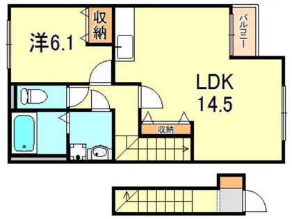 ステディア【2階】の間取り