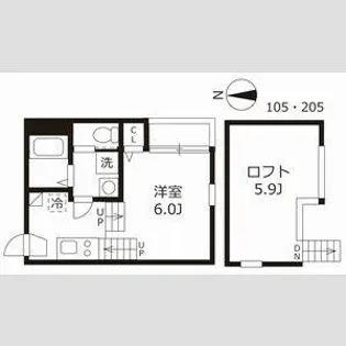 ハーモニーテラス志賀町IV【1階】の間取り