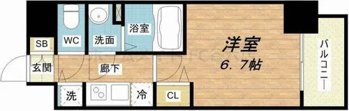 1Kの間取り画像